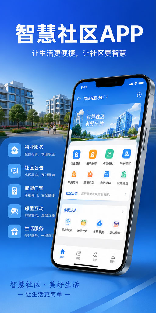 智慧社区APP 界面示意